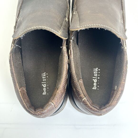 BED STU Bomber Loafer Shoes Mens Sz 9 Brown Leather Slip-on Casual Work Shoes main image 5